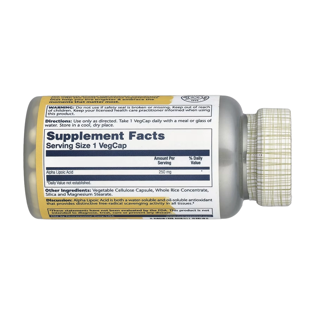 Solaray, Alpha Lipoic Acid, 250 mg, 60 VegCaps