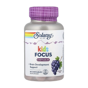 Solaray, Kids Focus Chewables, Natural Grape, 60 Chewables