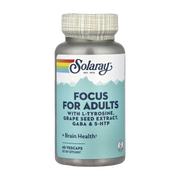 Solaray, Focus For Adults with L-Tyrosine, Grape Seed Extract, Gaba & 5-HTP, 60 VegCaps