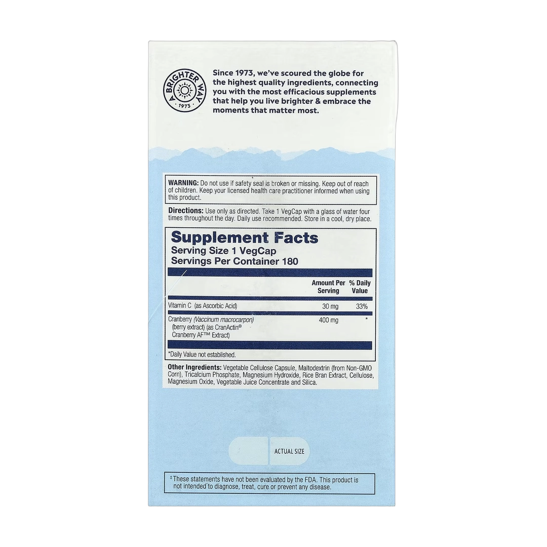Solaray, CranActin®, Urinary Tract Health, 180 VegCaps