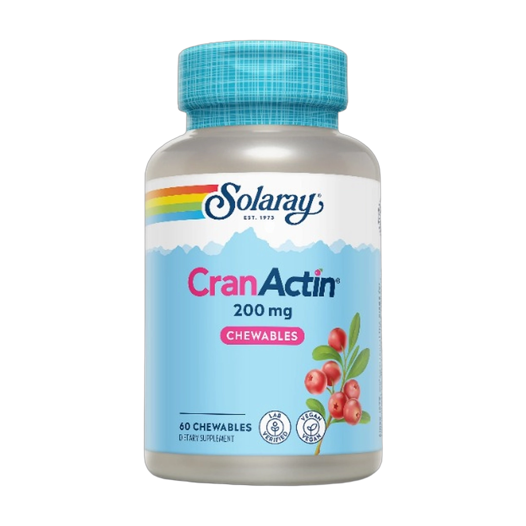 SOLARAY, Cranactin 200 mg, 60 Chewable Tablets