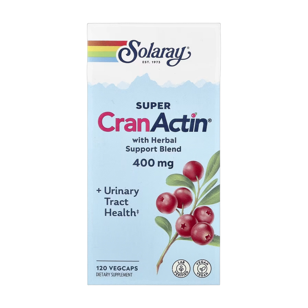 Solaray, Super CranActin® with Herbal Support Blend, 400 mg, 120 Vegcaps