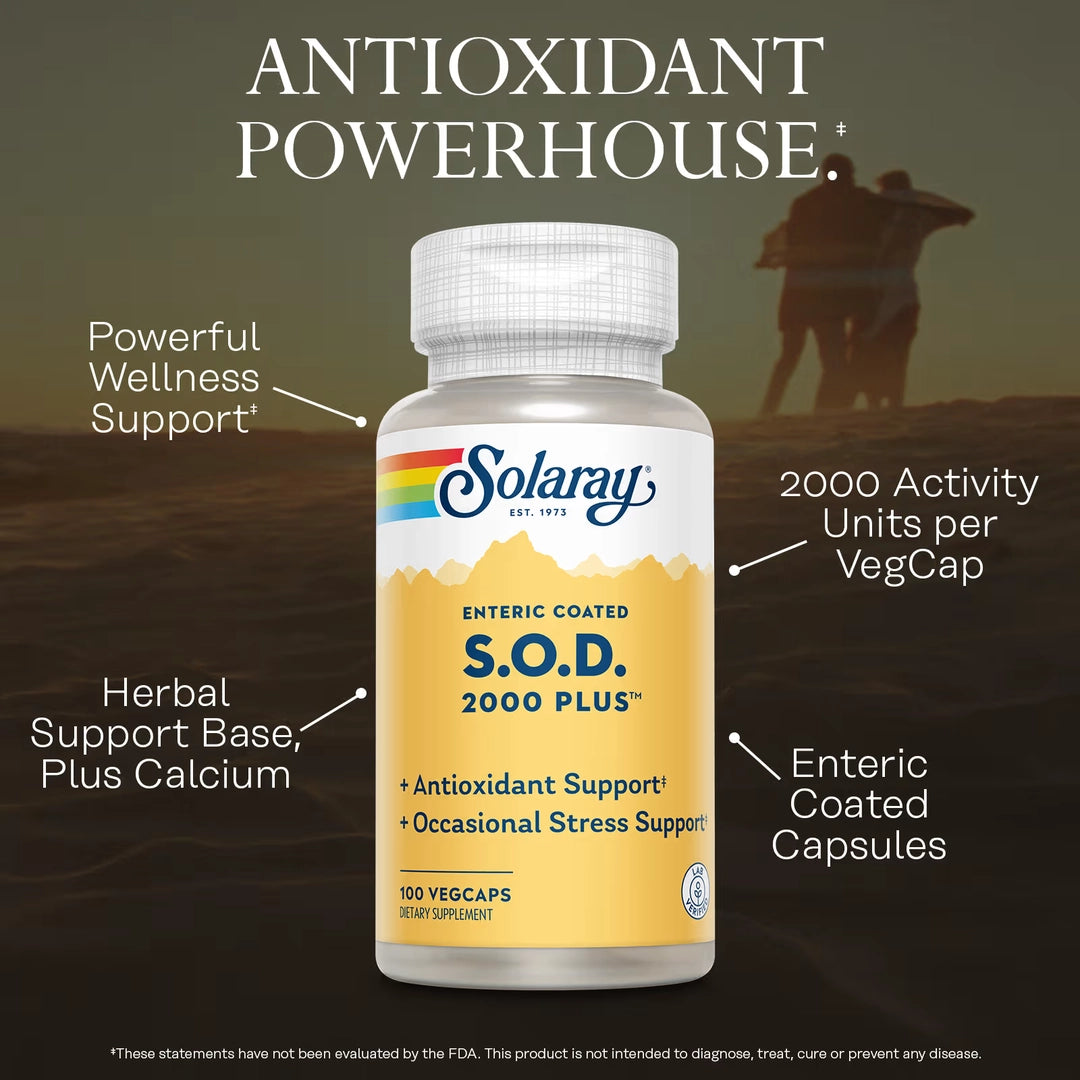 Solaray, Enteric Coated S.O.D. 2000 Plus™, 100 VegCaps