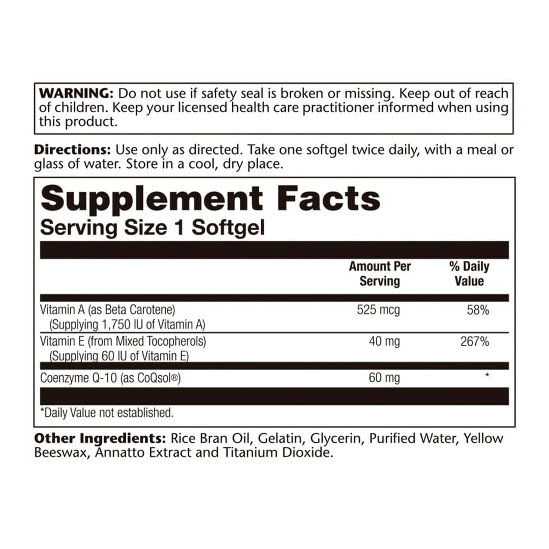 SOLARAY, Bio CoQ-10, 60 mg, 60 Softgels