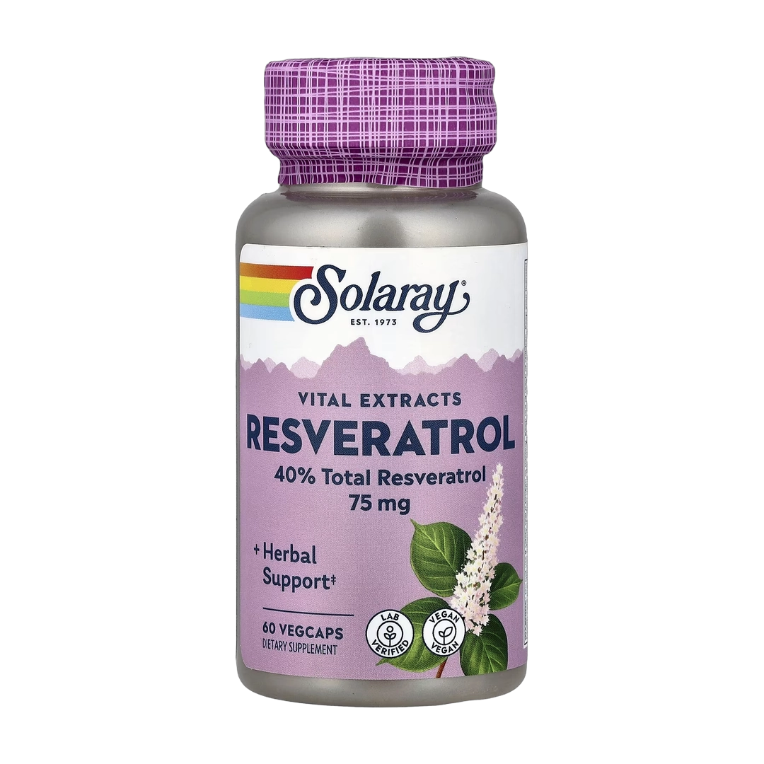Solaray, Resveratrol, 75 mg, 60 VegCaps
