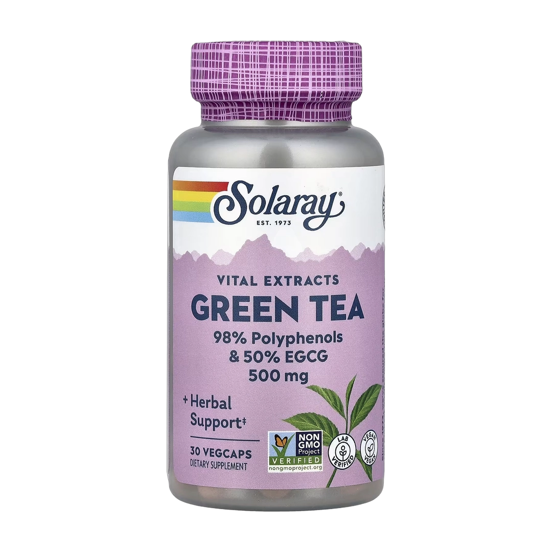 Solaray, Vital Extracts, Green Tea, 500 mg, 30 VegCaps