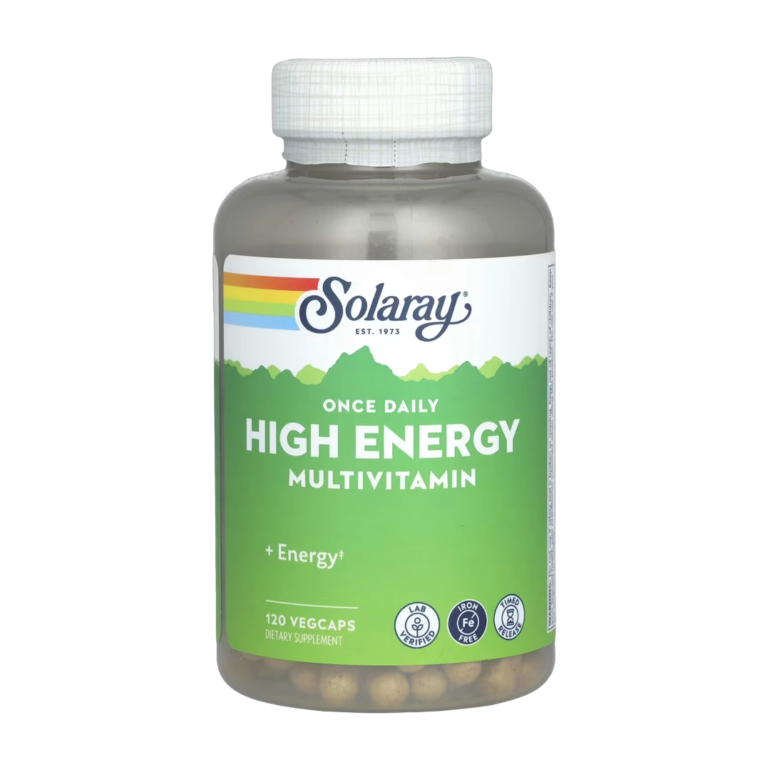 Solaray, Once Daily High Energy Multivitamin, Iron Free, 120 VegCaps