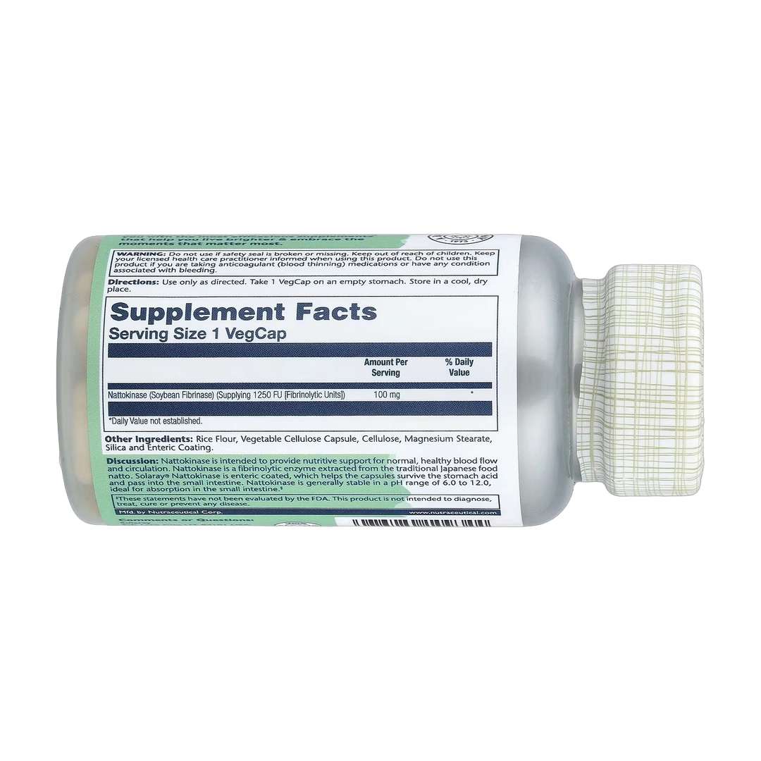 Solaray, Nattokinase, 100 mg (1,250 FU), 30 VegCaps