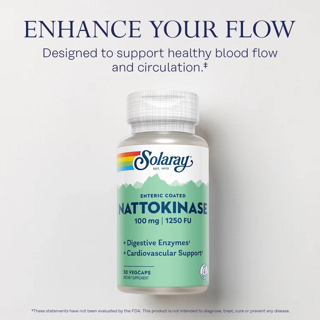 Solaray, Nattokinase, 100 mg (1,250 FU), 30 VegCaps