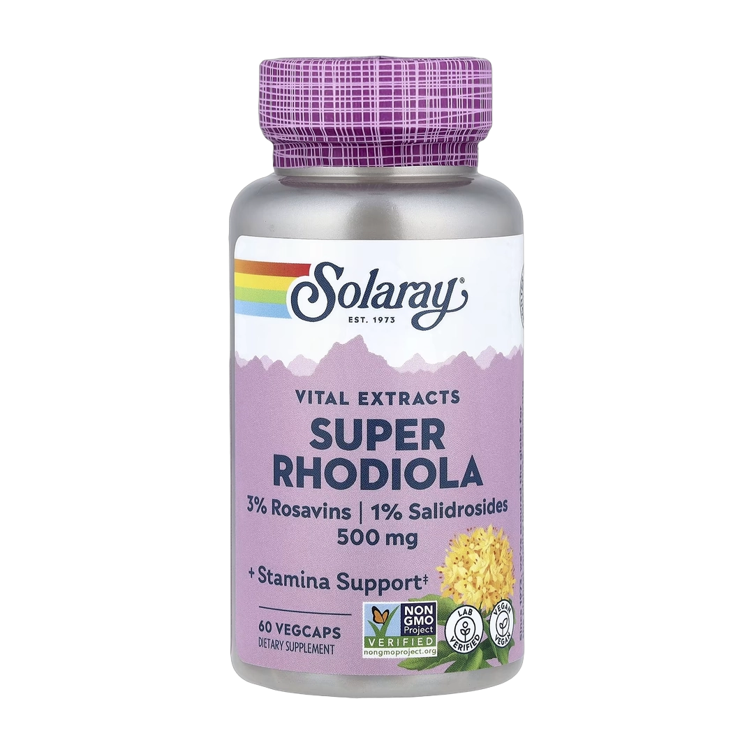 Solaray, Vital Extracts, Super Rhodiola, 500 mg, 60 VegCaps