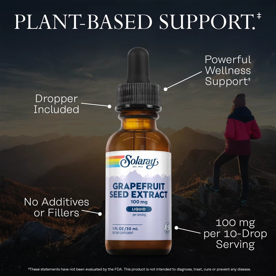 Solaray, Grapefruit Seed Extract Liquid, 100 mg, 1 fl oz (30 ml)