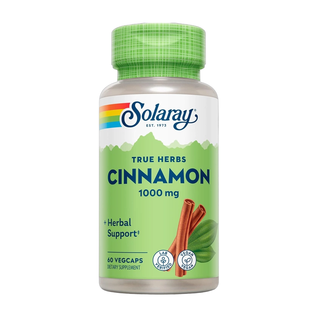 SOLARAY, True Herbs Cinnamon Bark 1000 mg, 60 VegCaps