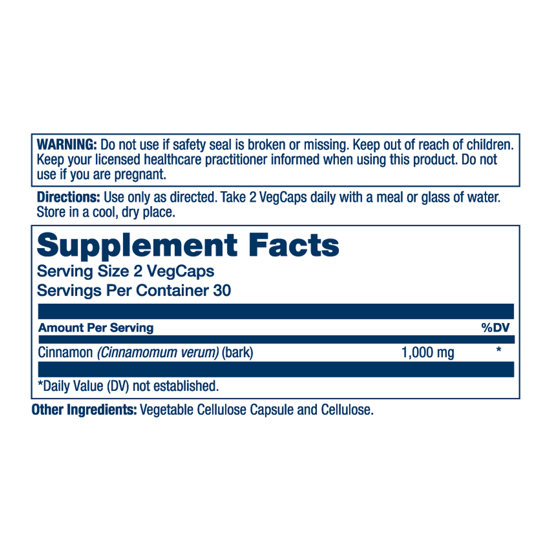 SOLARAY, True Herbs Cinnamon Bark 1000 mg, 60 VegCaps