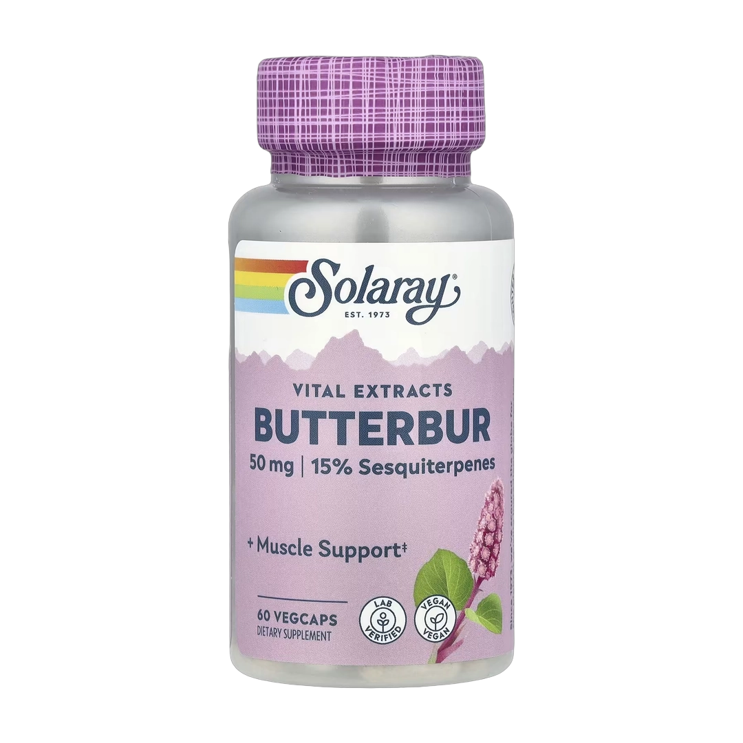 Solaray, Vital Extracts, Butterbur, 50 mg, 60 VegCaps