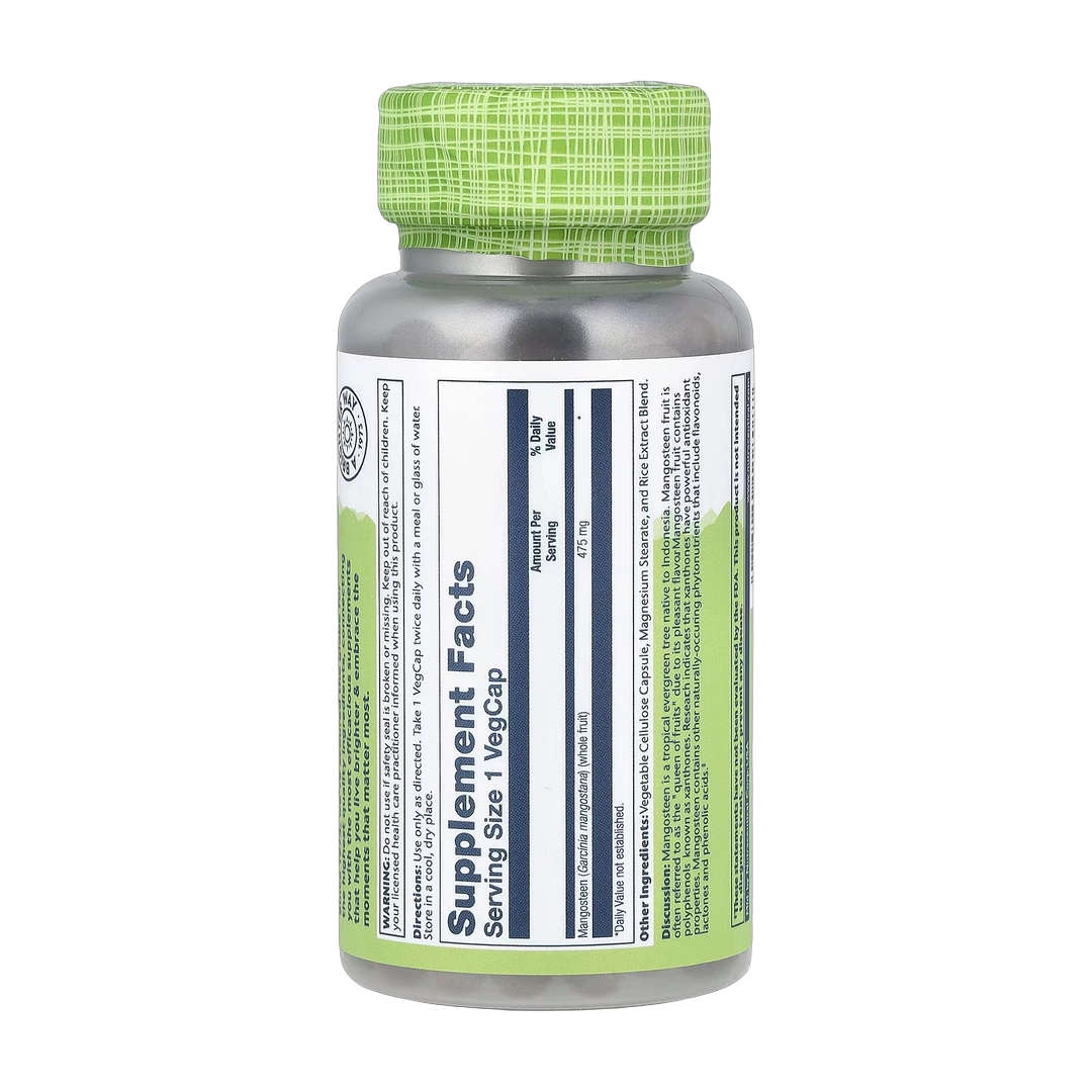 Solaray, True Herbs, Mangosteen, 475 mg, 100 VegCaps