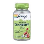 Solaray, True Herbs, Cranberry, 100 VegCaps (425 mg per Capsule) front packaging view
