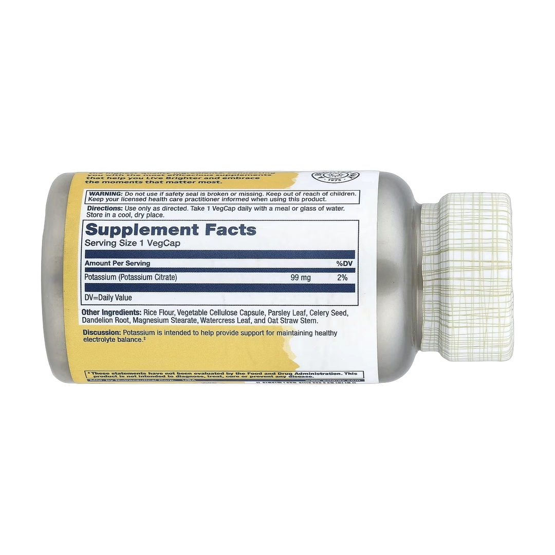 Solaray, Potassium Citrate , 99 mg , 60 VegCaps