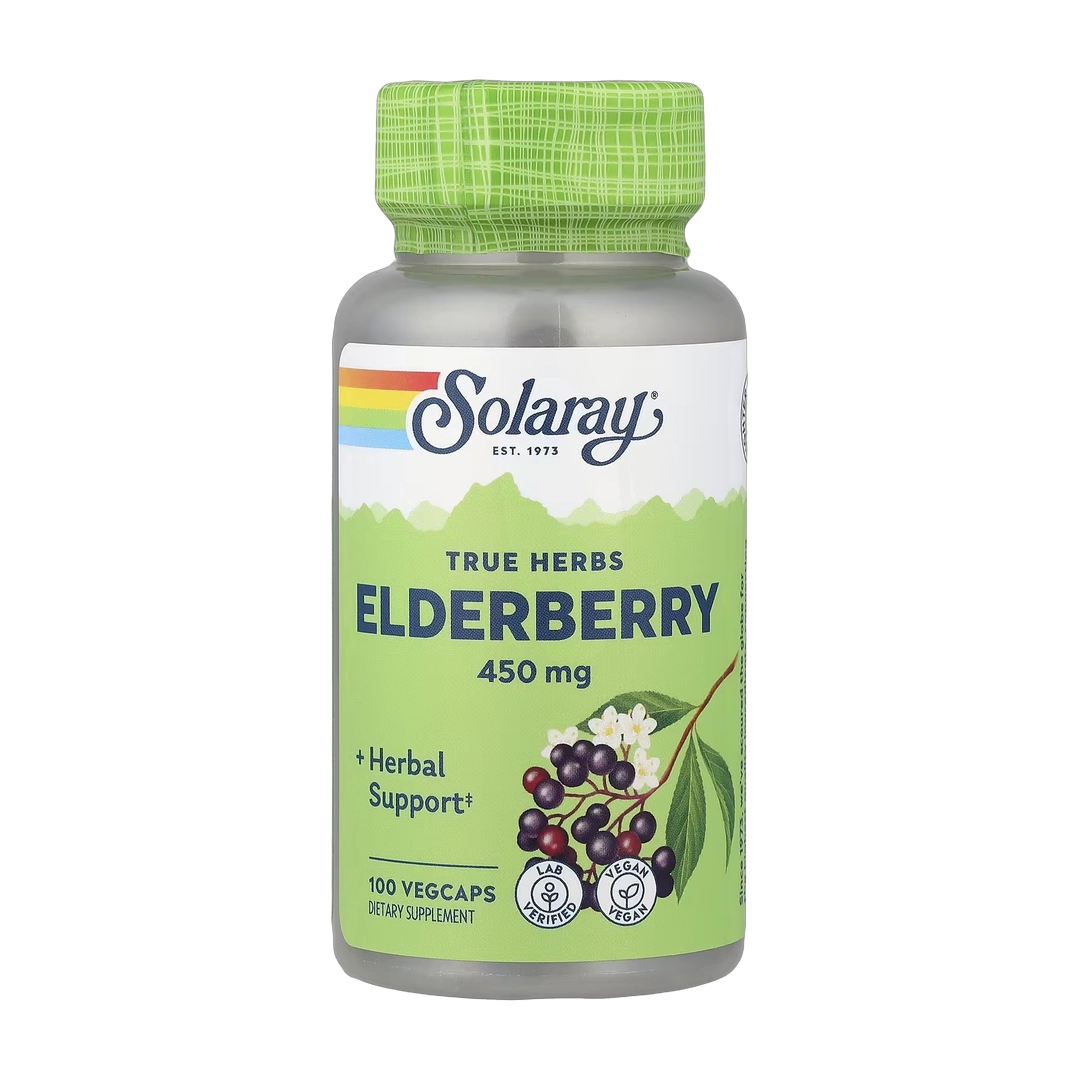 Solaray, True Herbs, Elderberry, 100 VegCaps