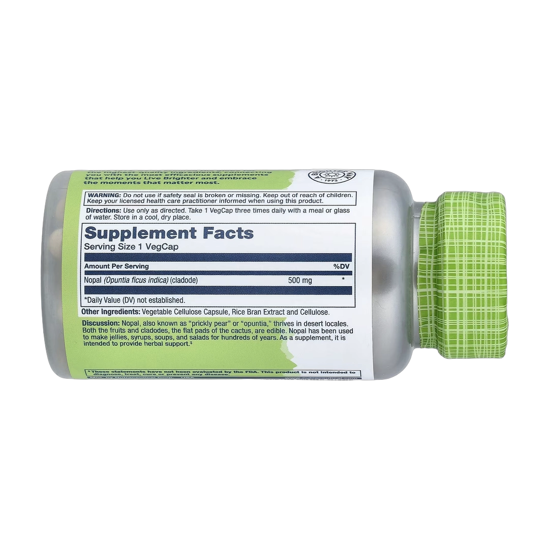 Solaray, True Herbs, Nopal, Prickly Pear Cactus, 500 mg, 100 VegCaps