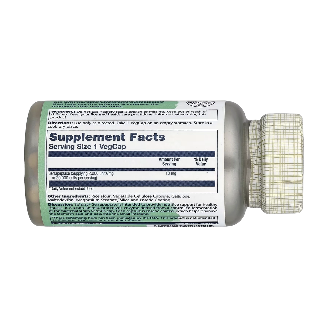 Solaray, Serrapeptase, 10 mg, 90 VegCaps
