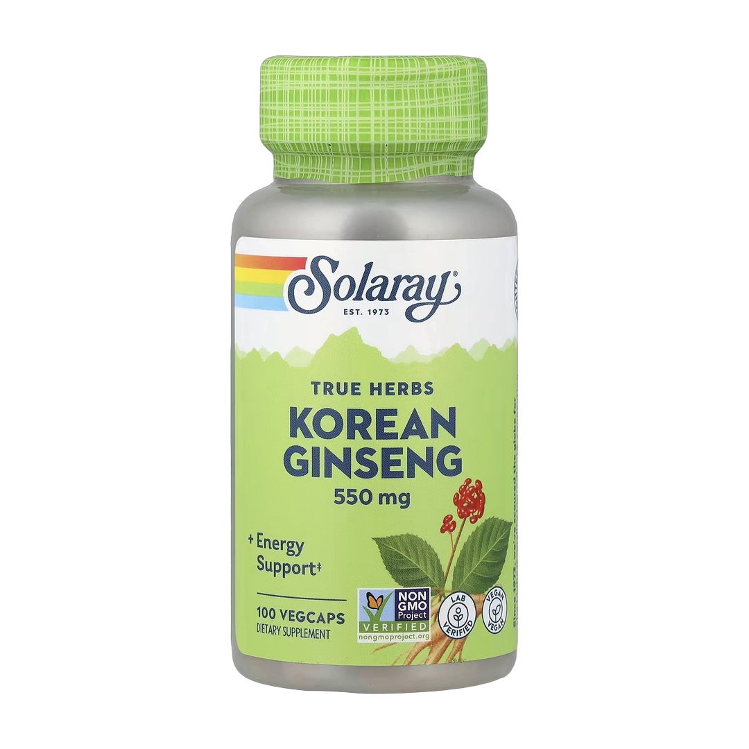 Solaray, True Herbs, Korean Ginseng, 550 mg, 100 VegCaps