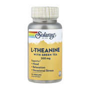 Solaray, L-Theanine with Green Tea, 90 VegCaps