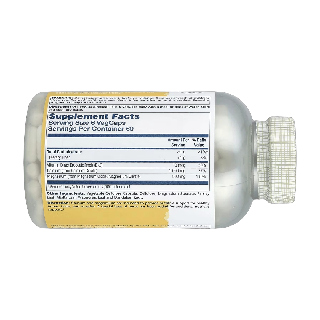 Solaray, Cal-Mag Citrate with Vitamin D-2, 360 VegCaps