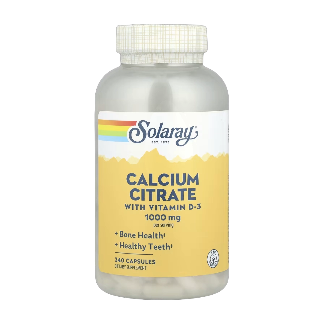 Solaray, Calcium Citrate with Vitamin D-3, 240 Capsules