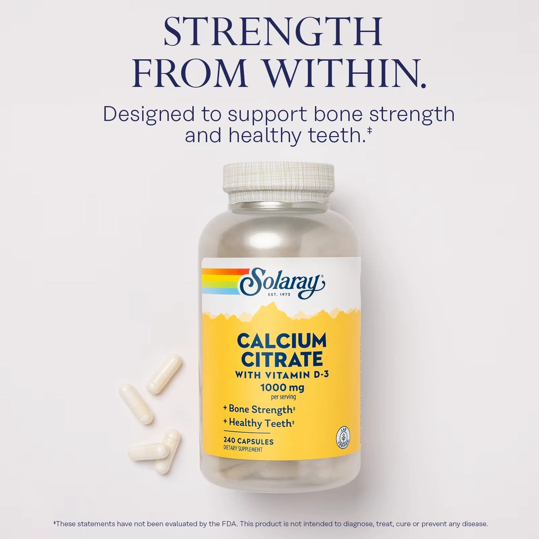 Solaray, Calcium Citrate with Vitamin D-3, 240 Capsules