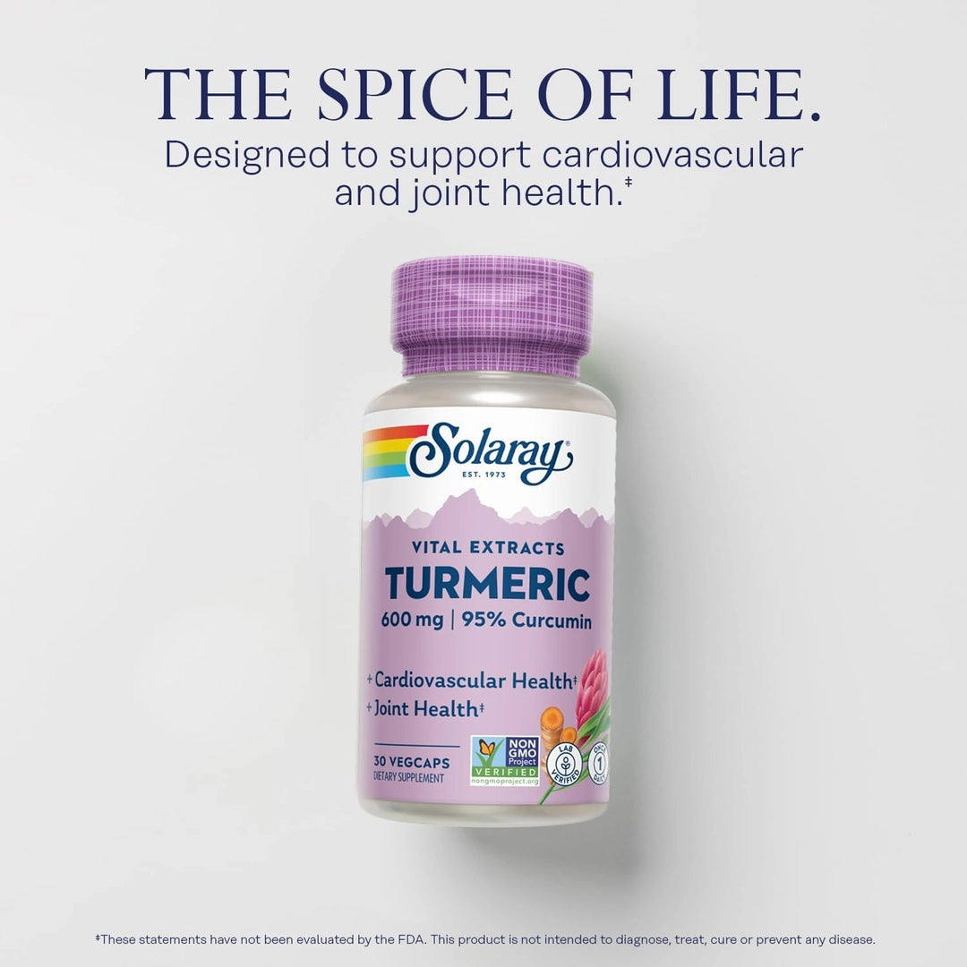 SOLARAY, Turmeric Supplement, 600 mg, 30 Vegcaps