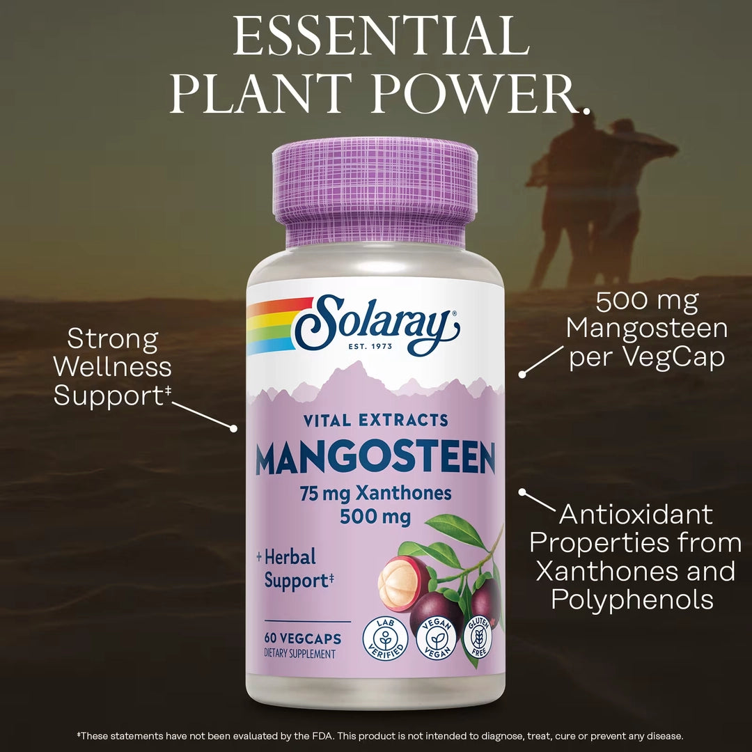 Solaray, Vital Extracts, Mangosteen, 500 mg, 60 VegCaps