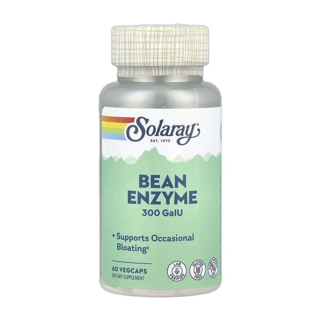 Solaray, Bean Enzyme, 300 GaIU, 60 VegCaps