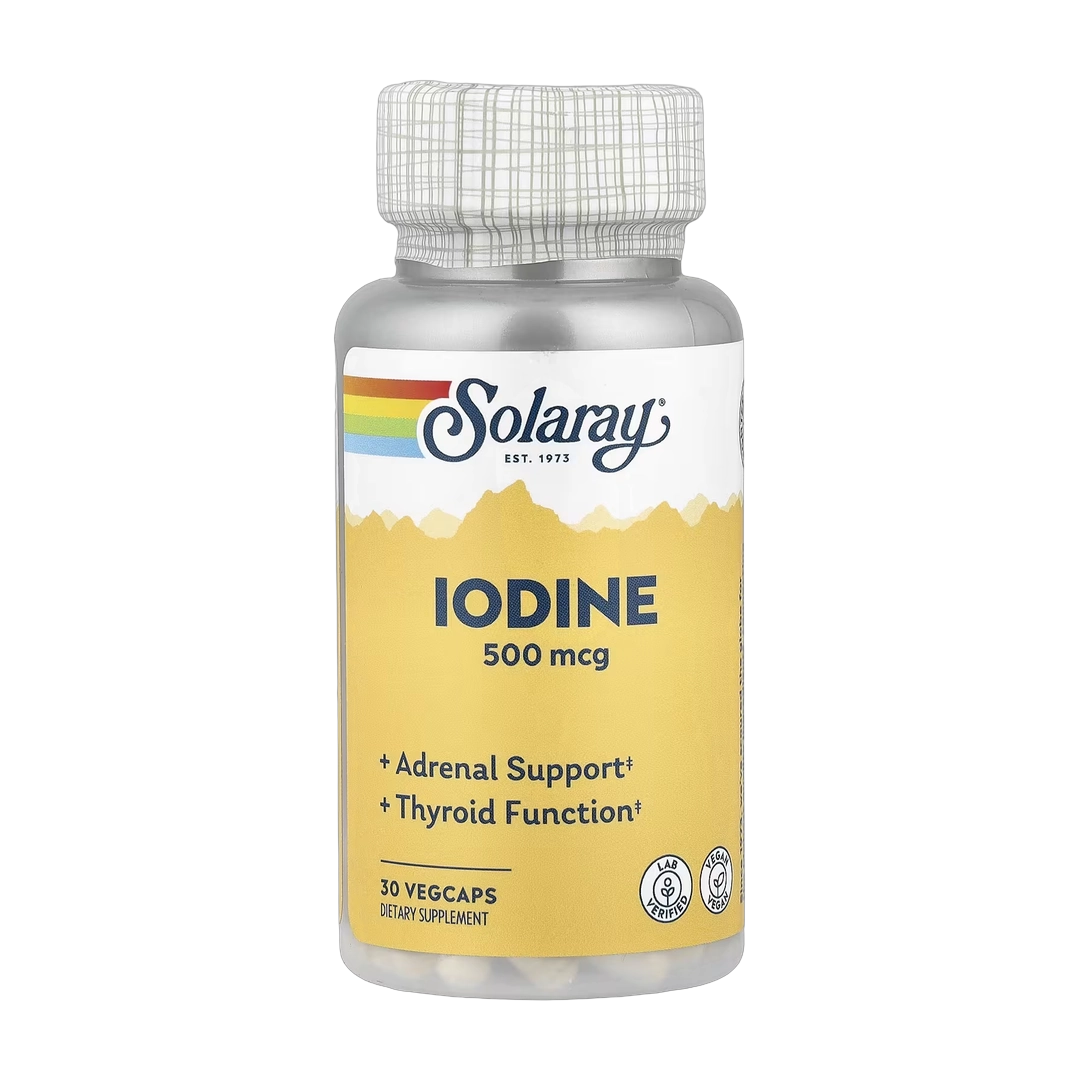 Solaray, Iodine, 500 mcg, 30 VegCaps