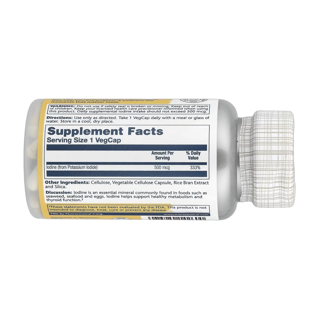 Solaray, Iodine, 500 mcg, 30 VegCaps
