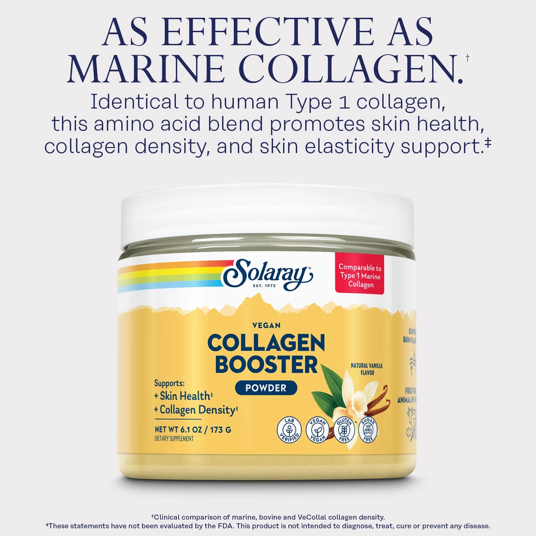Solaray, Vegan Collagen Booster Powder, Natural Vanilla , 6.1 oz (173 g)