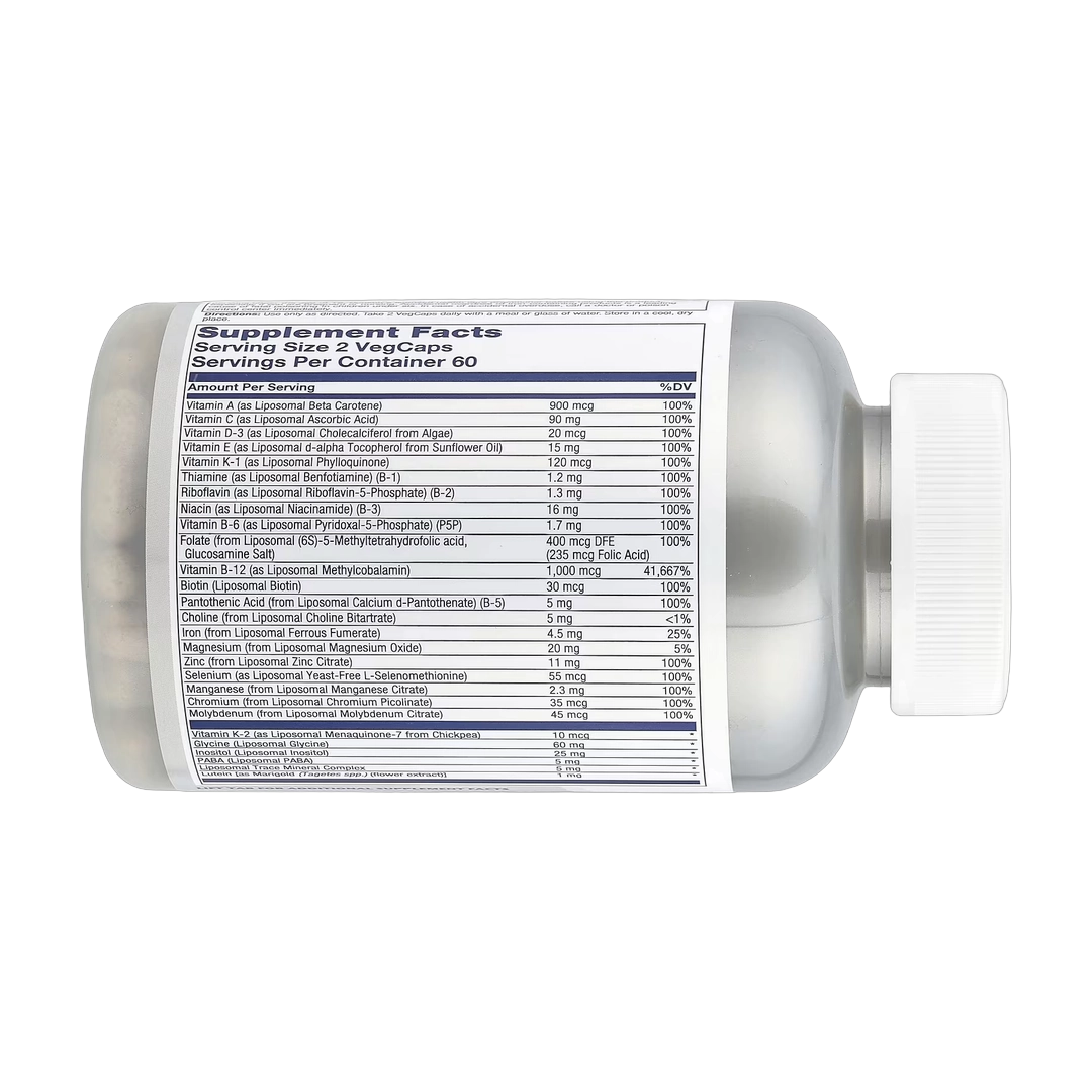 Solaray, High Potency Liposomal Multivitamin, Women's 50+, 120 VegCaps