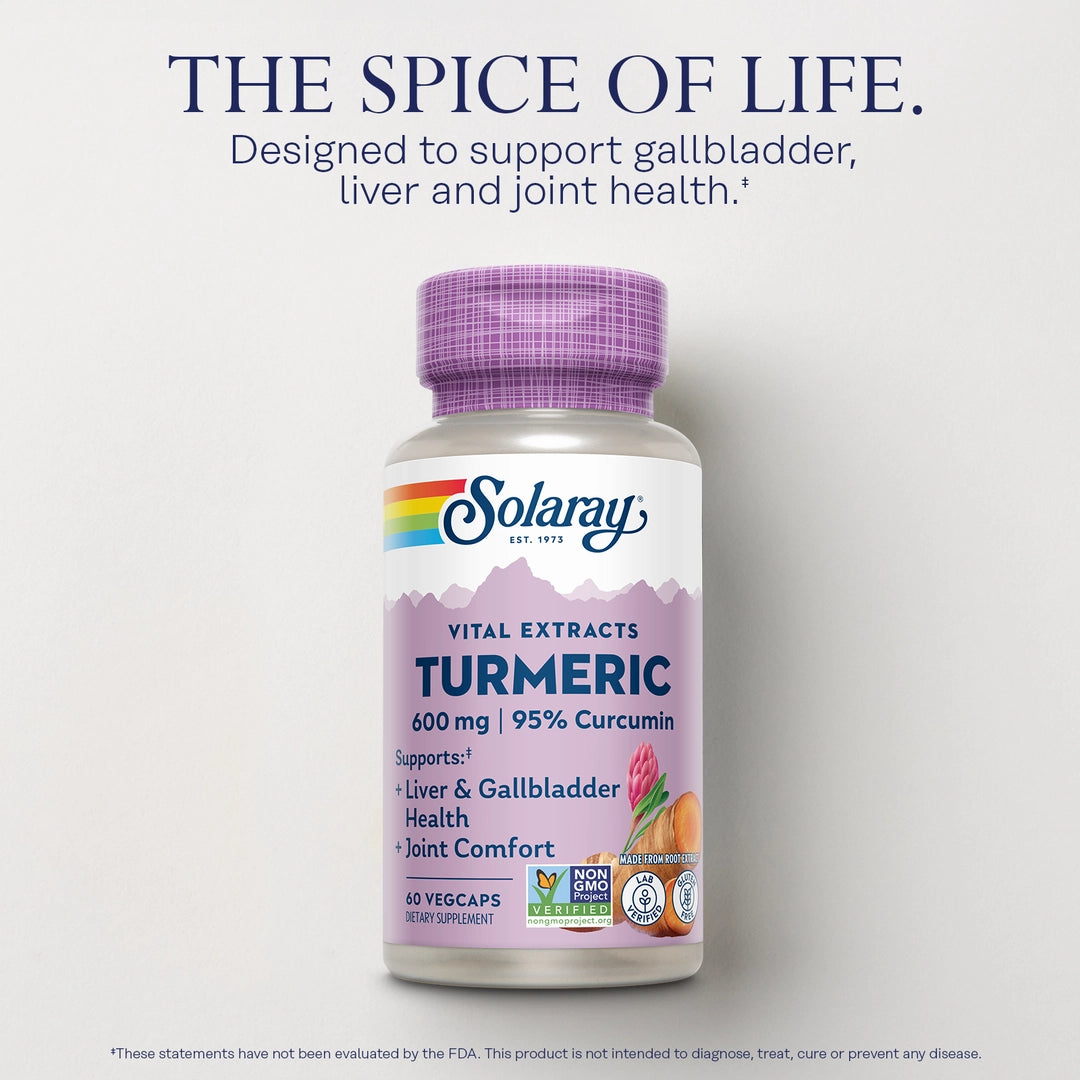 Solaray, Vital Extracts, Turmeric, 600 mg, 60 VegCaps