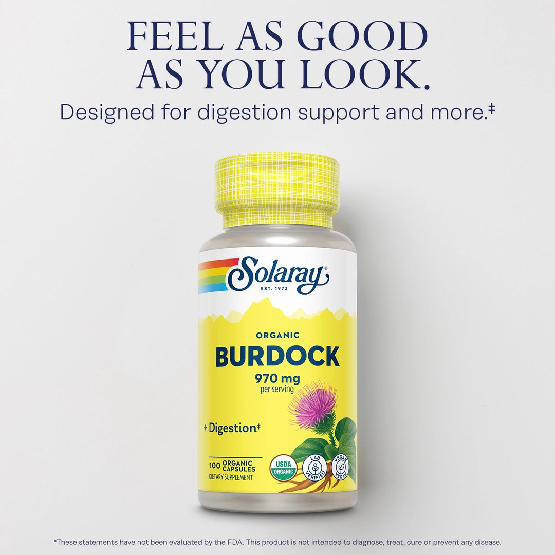 Solaray, Organic Burdock, 100 Organic Capsules