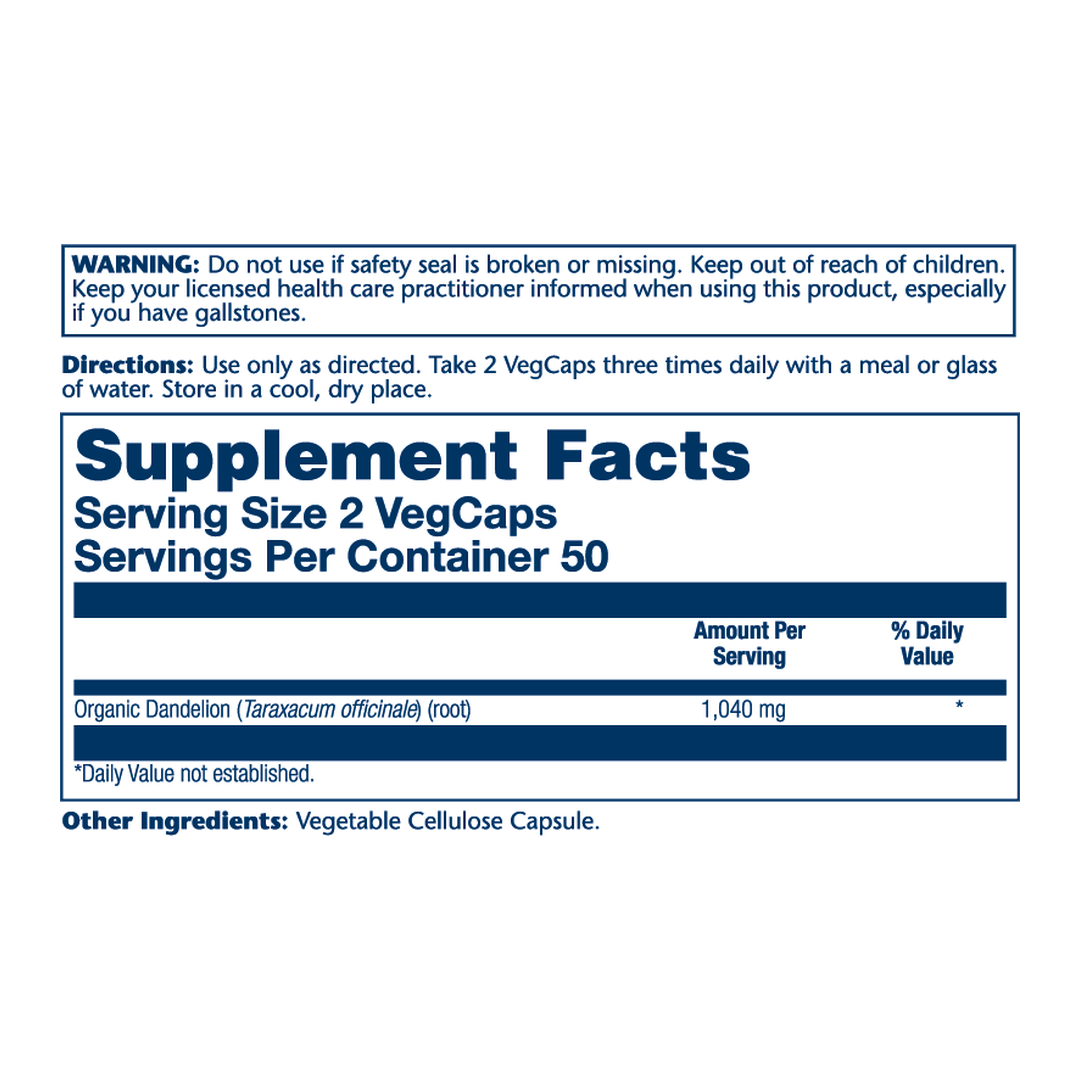 SOLARAY, Dandelion Root, 100 VegCaps