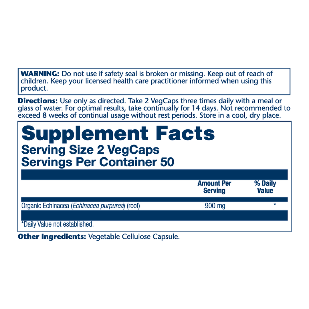 SOLARAY, Echinacea Root, 100 Veg Capsules