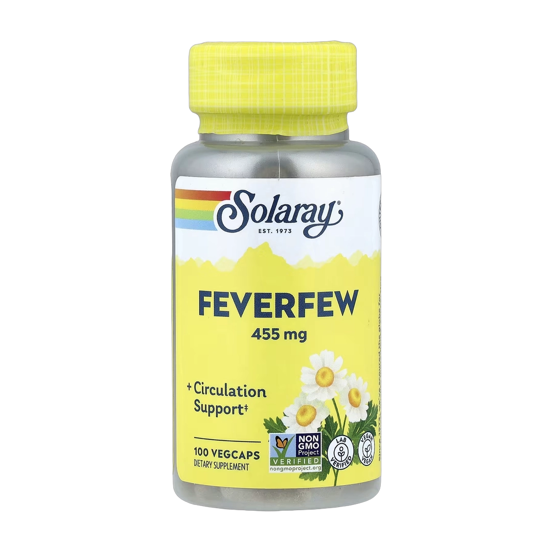 Solaray, Feverfew, 455 mg, 100 VegCaps