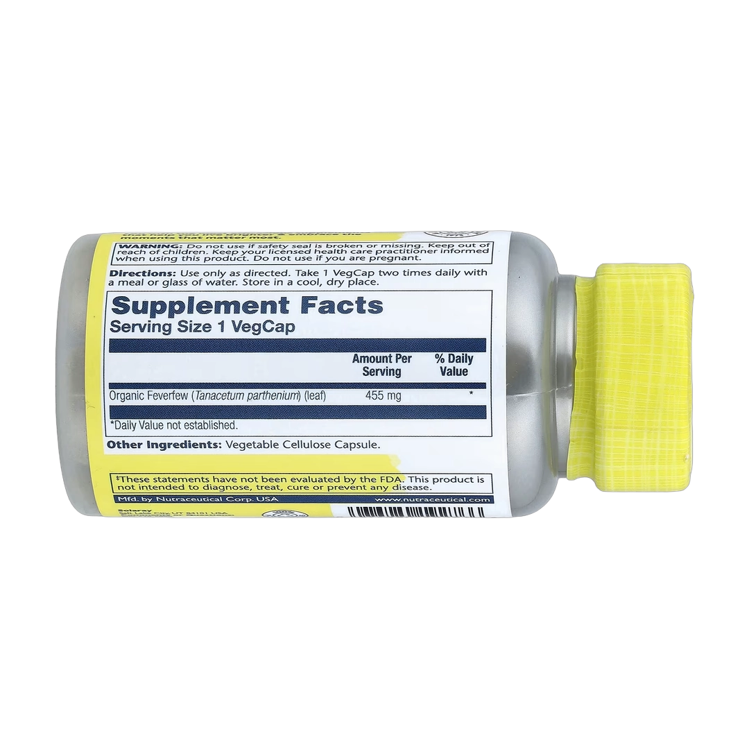 Solaray, Feverfew, 455 mg, 100 VegCaps