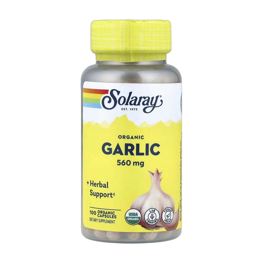 Solaray, Organic Garlic, 560 mg, 100 Organic Capsules