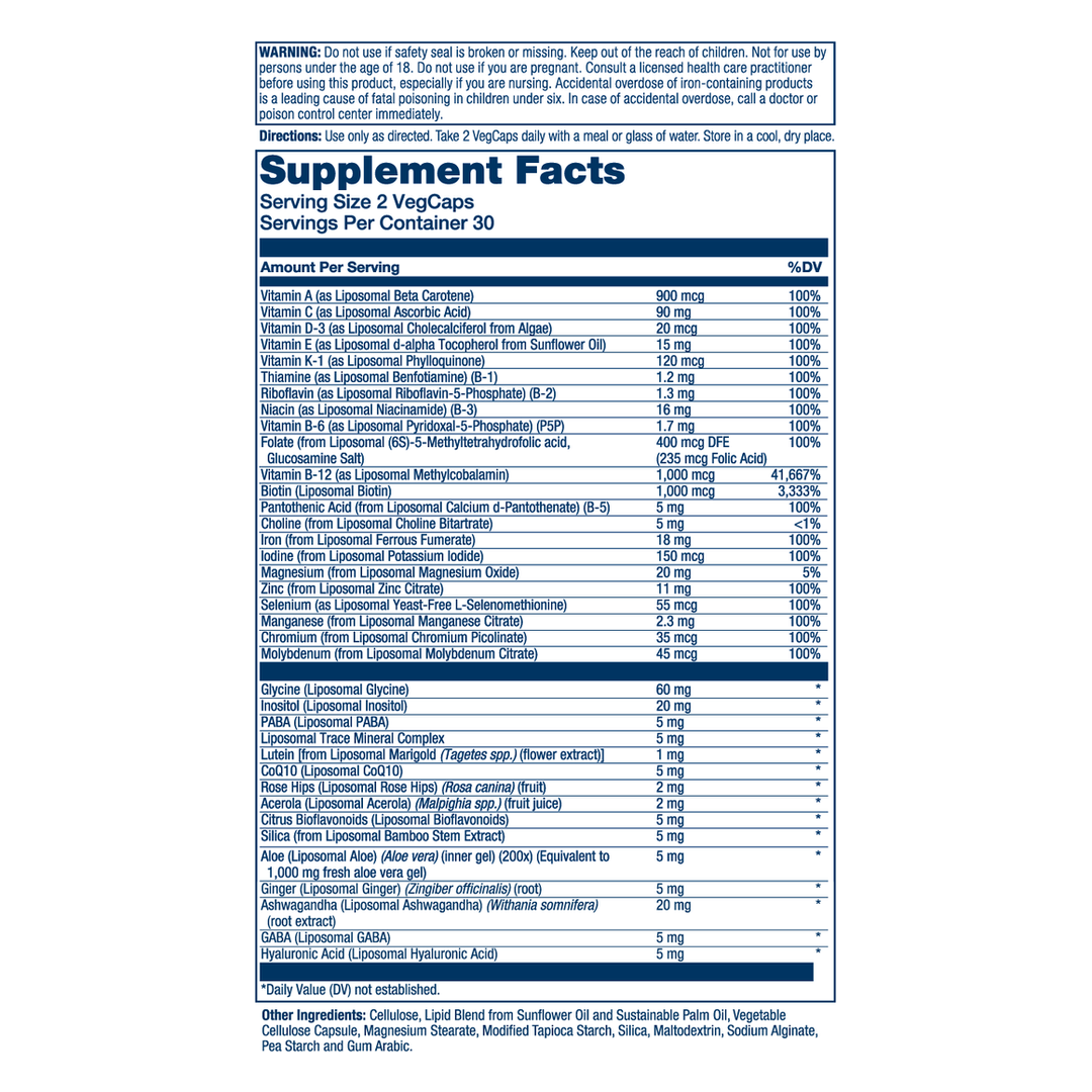 SOLARAY, Liposomal Multivitamin for Women, 60 VegCaps