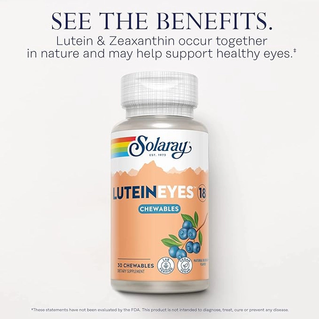 SOLARAY, Chewable Lutein Eyes 18, 30 Chewables
