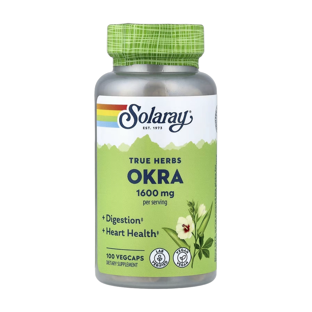 Solaray, True Herbs, Okra, 100 VegCaps