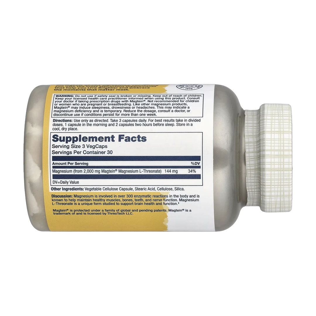 Solaray, SmartMag™ Magnesium L-Threonate, 90 VegCaps