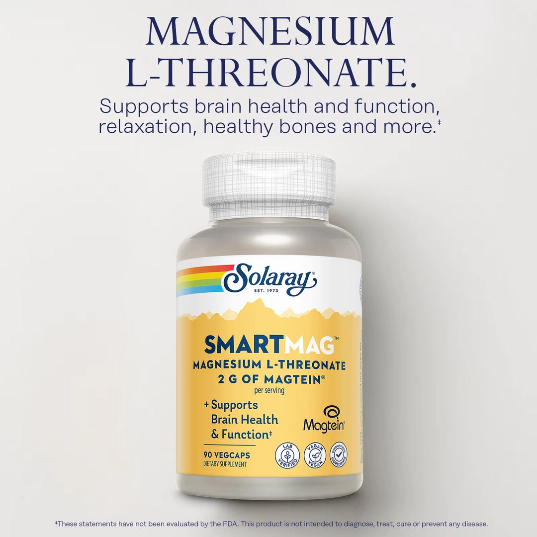 Solaray, SmartMag™ Magnesium L-Threonate, 90 VegCaps