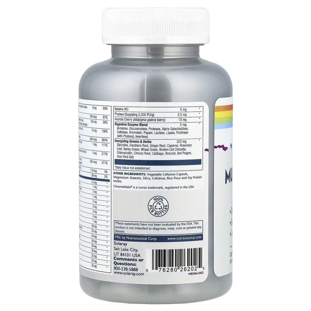 Solaray, Spectro™ Multivitamin, Energy, 120 VegCaps
