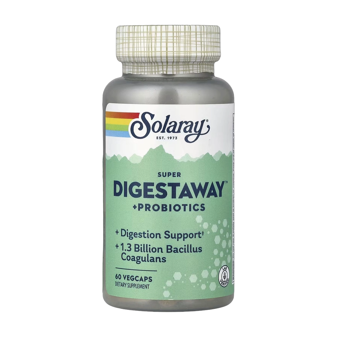 Solaray, Super Digestaway™+ Probiotics, 60 VegCaps